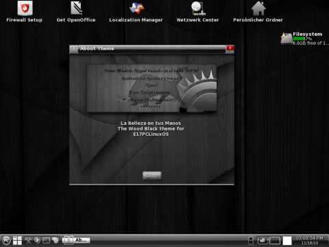 Das Theme wurde speziell f&uuml;r PCLinuxOS entworfen.