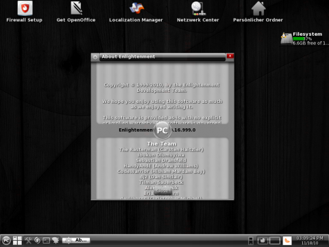 Der Enlightenment-Desktop liegt in einer Beta der Version E17 vor. 