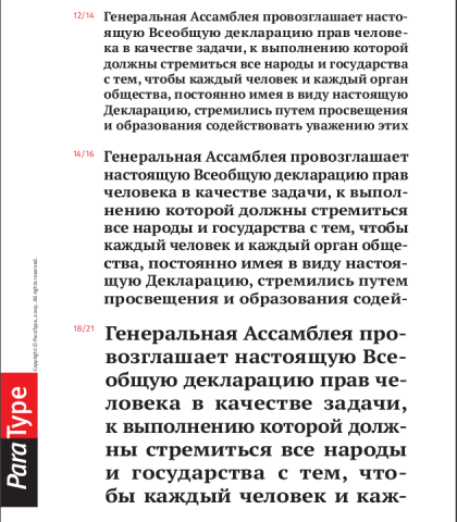 Die freie Schrift PT Serif