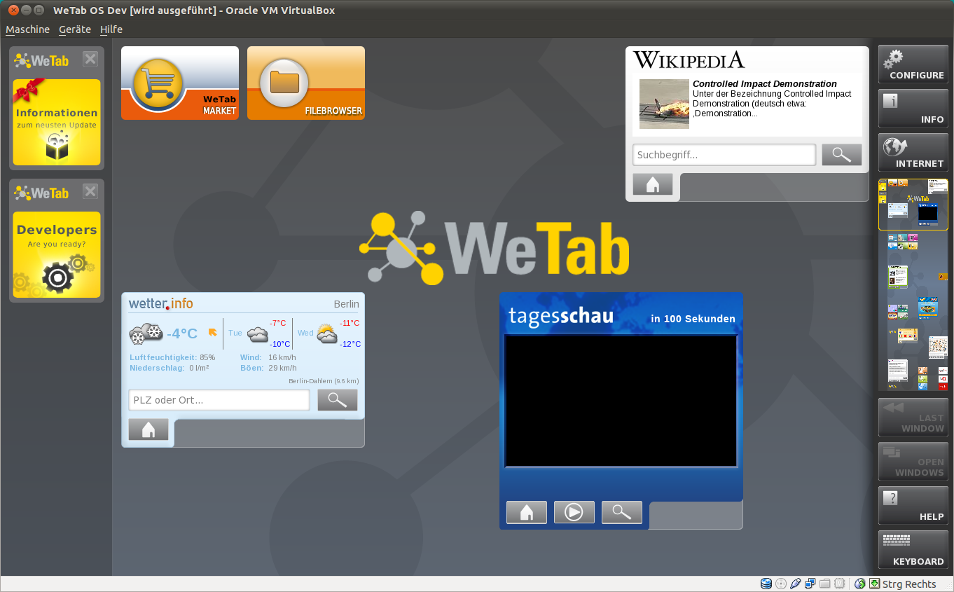 WetabOS in der Virtualbox