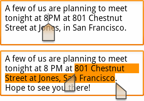 Cut-and-Paste mit einem Tippen