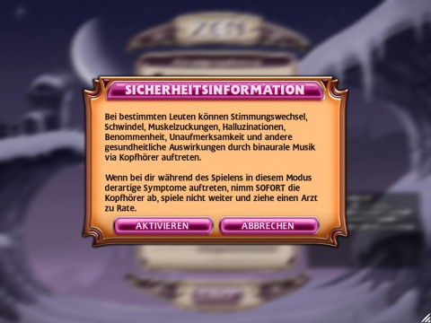 Die Sicherheitsinformationen im Zen-Modus