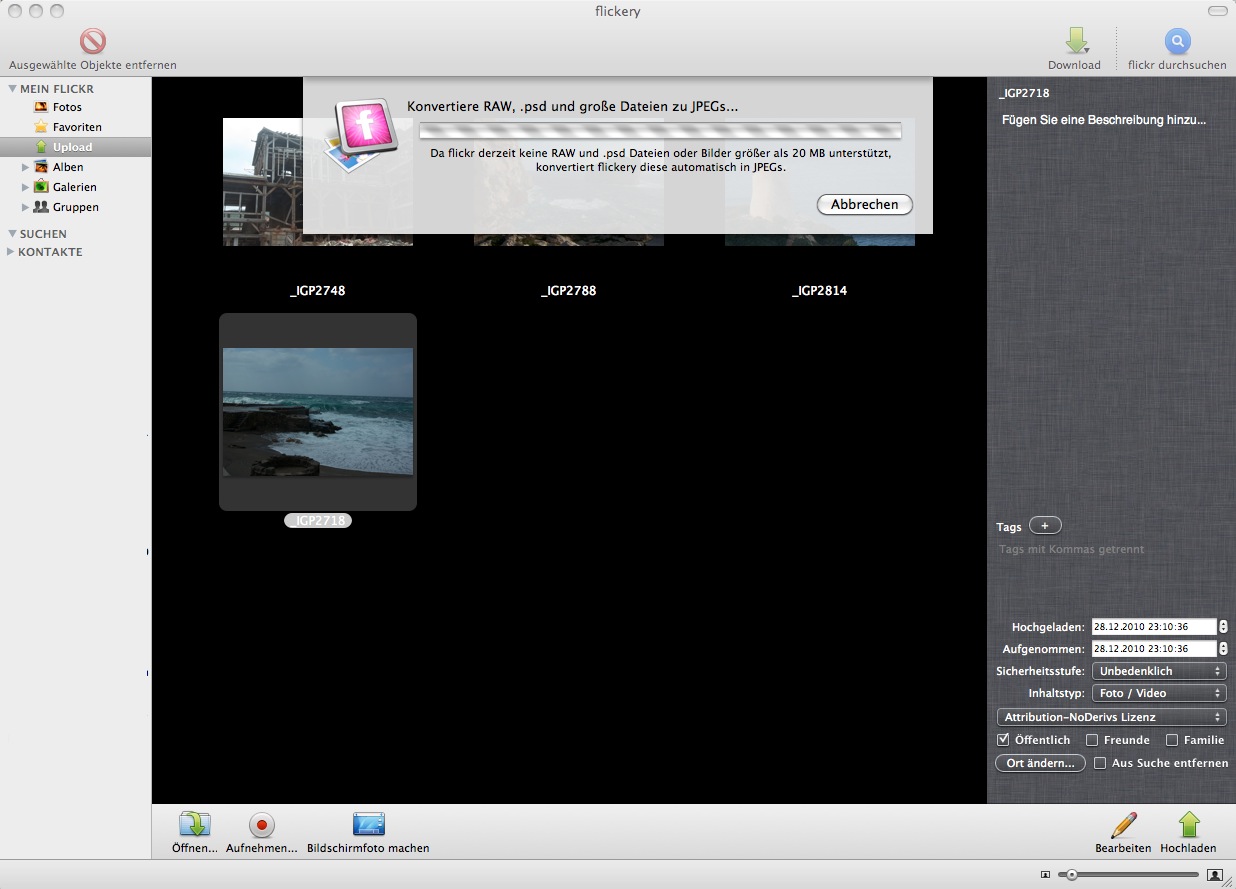 Flickery - Raw- und PSD-Konvertierung