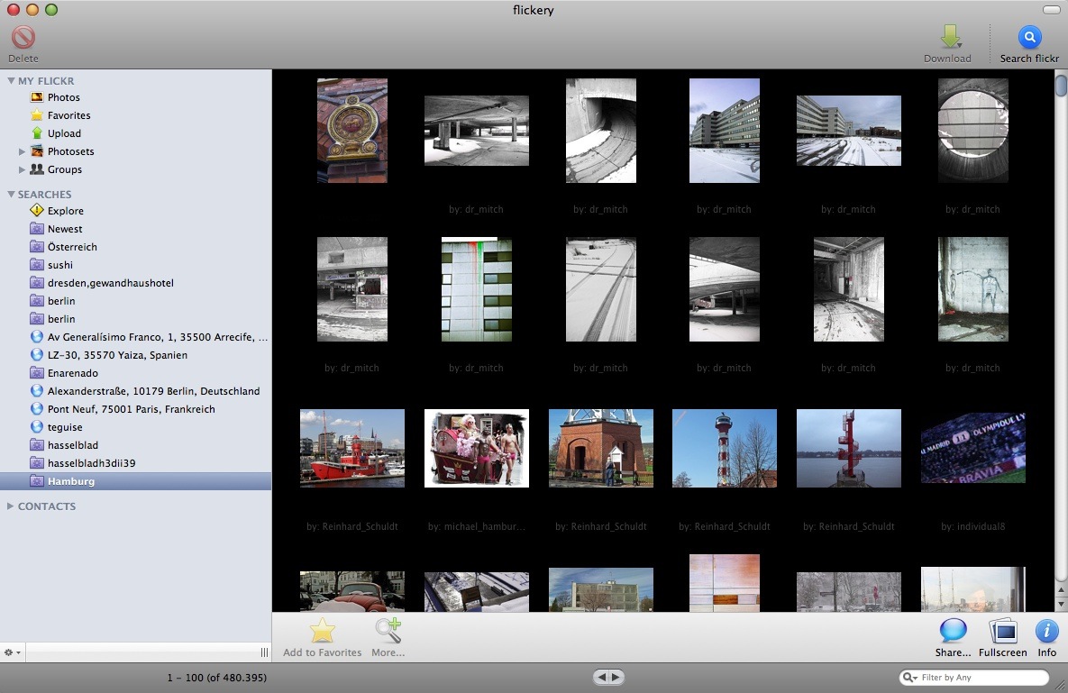 Flickery - gespeicherte Suche
