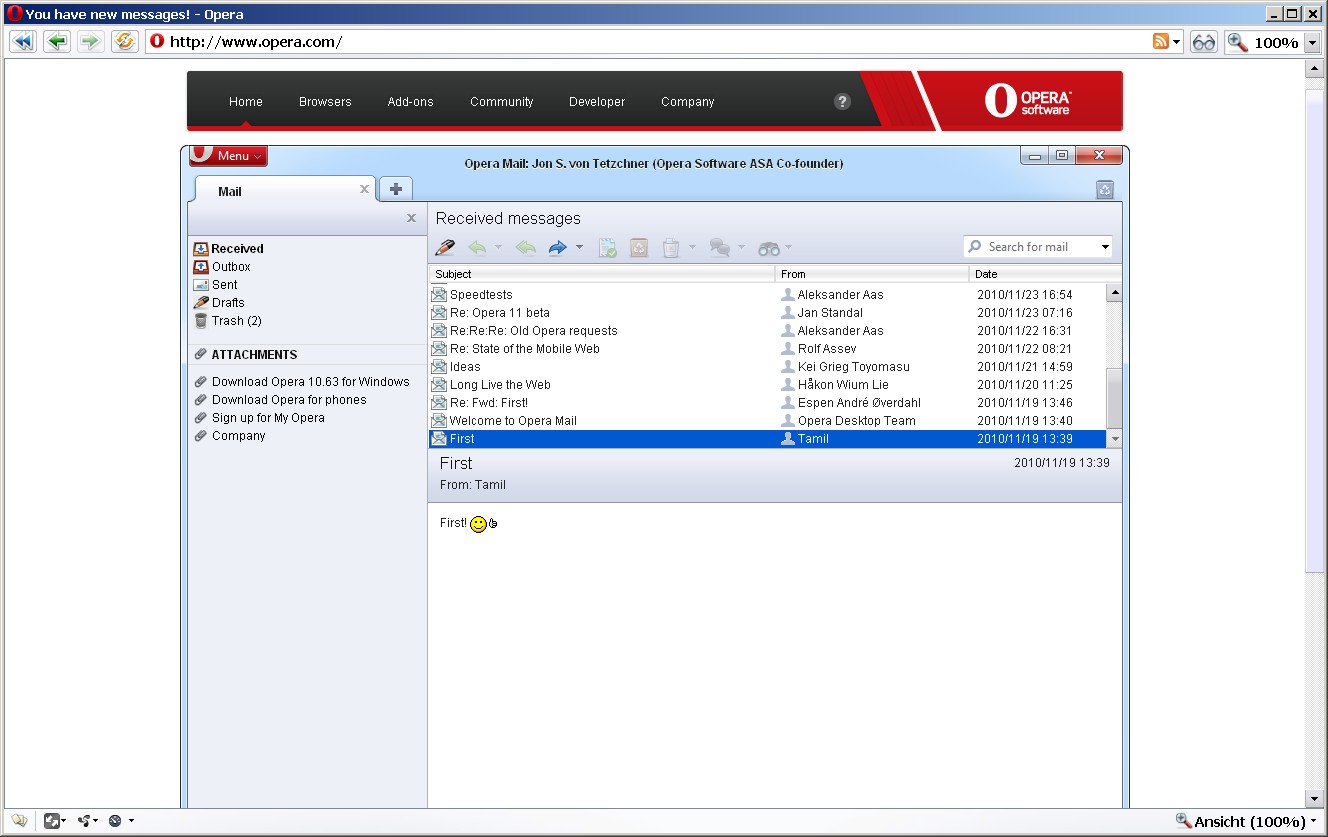 E-Mails des Opera-Gründers auf Opera.com