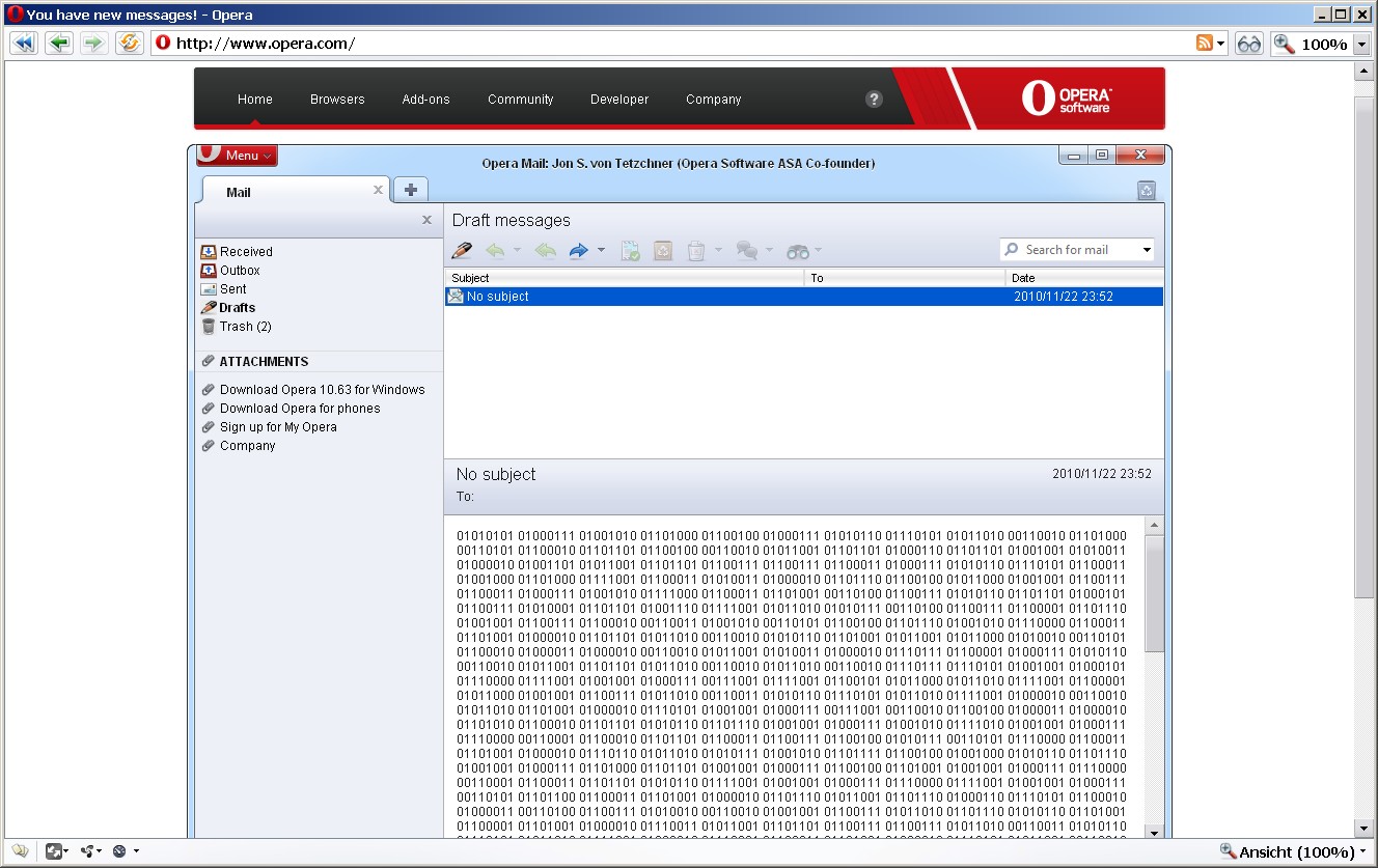 E-Mails des Opera-Gründers auf Opera.com