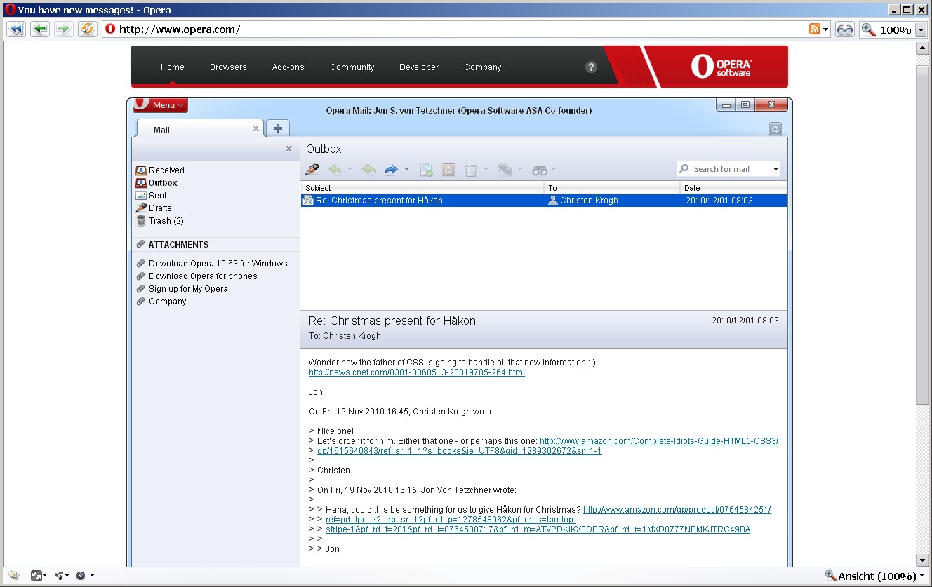 E-Mails des Opera-Gründers auf Opera.com
