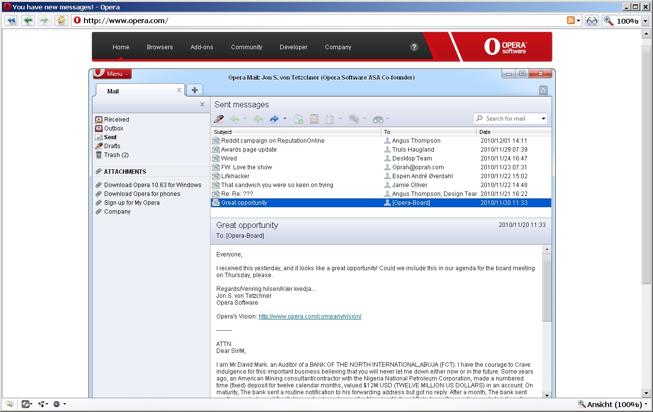 E-Mails des Opera-Gründers auf Opera.com