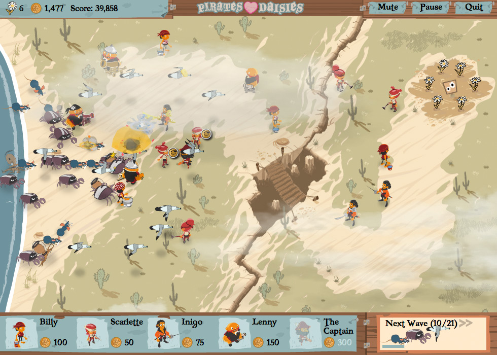 HTML5-Spiel Pirates love Daisies