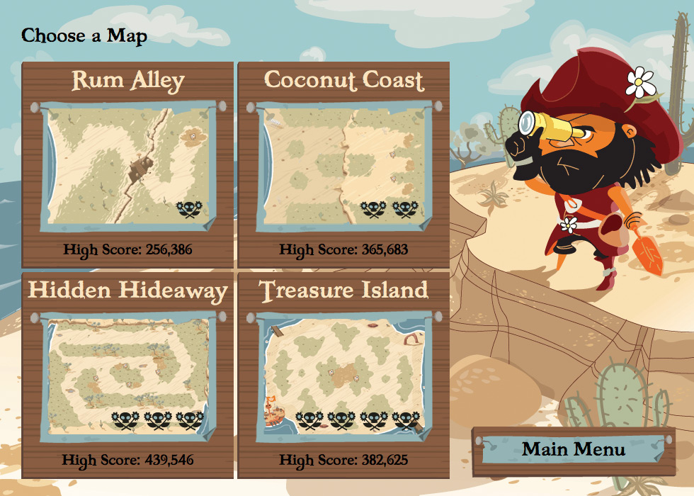 HTML5-Spiel Pirates love Daisies