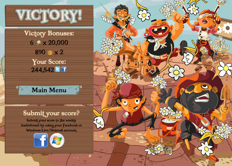 HTML5-Spiel Pirates love Daisies