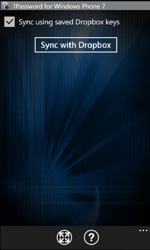 1Password für Windows Phone 7 - Synchronisation mit Dropbox
