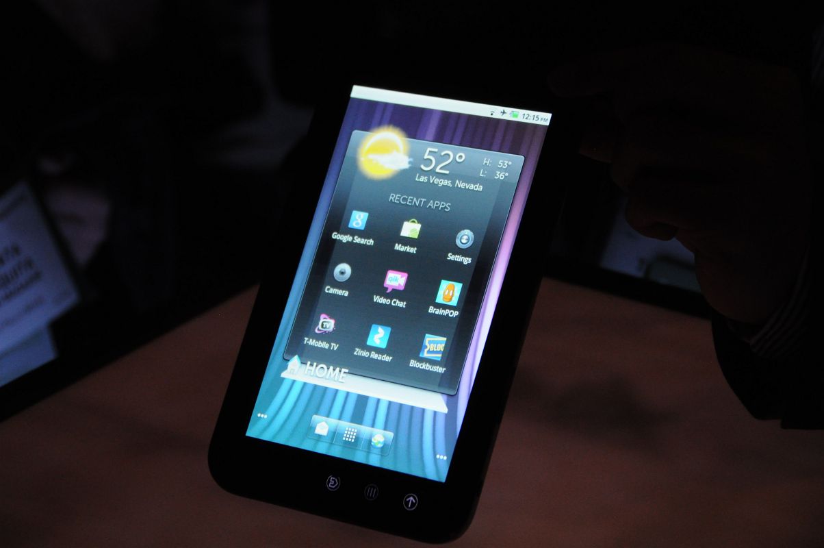 Dells Tablet im Hochformat