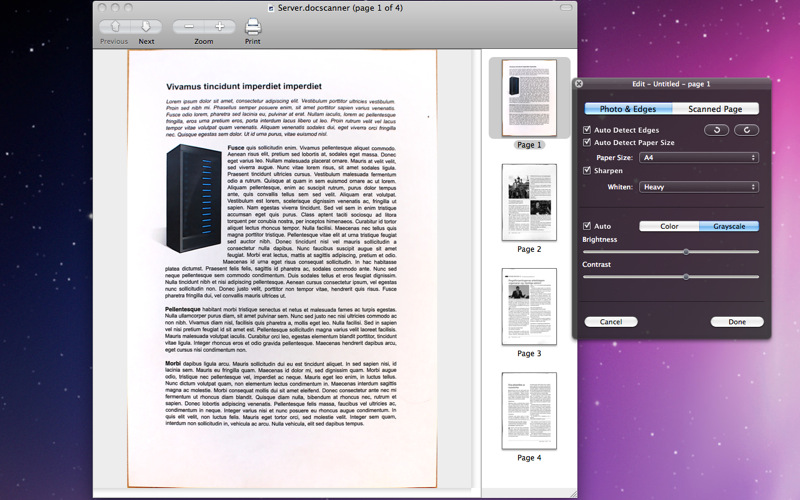 Docscanner für Mac OS X