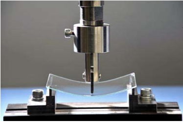 AGC Dragontrail - 3-Punkt-Biegetest mit 1,1 mm dickem Glas