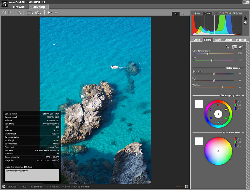 Nama5 RAW Processor - Farbbalance