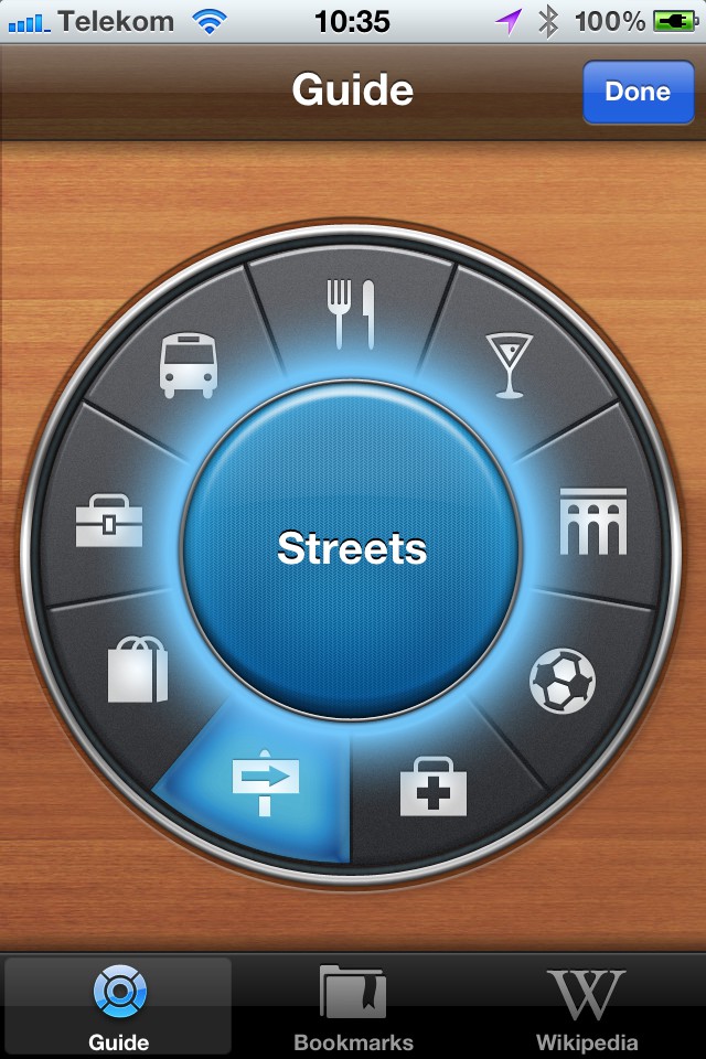 Der Anwender kann nach Straßen suchen, ...