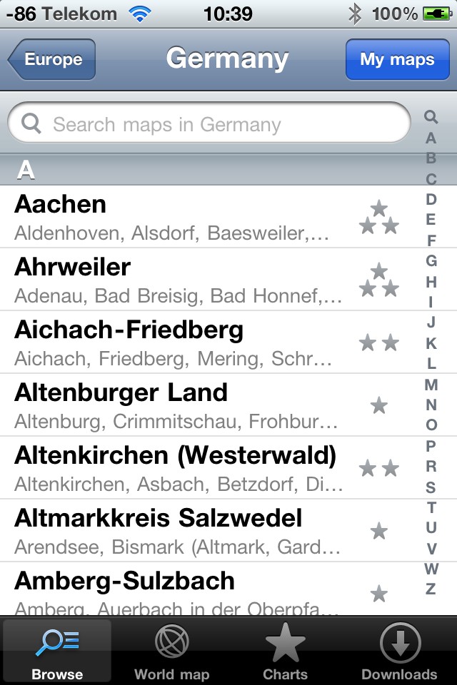 Ganz Deutschland herunterzuladen, ist mühsam.
