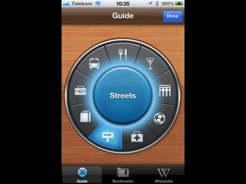 Der Anwender kann nach Stra&szlig;en suchen, ...