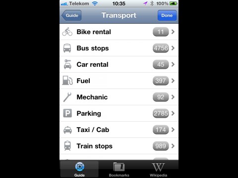 Unter dem Punkt Transport sind weitere wichtige Orte zu finden.