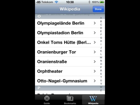 Wikipedia-Eintr&auml;ge zu der Karte