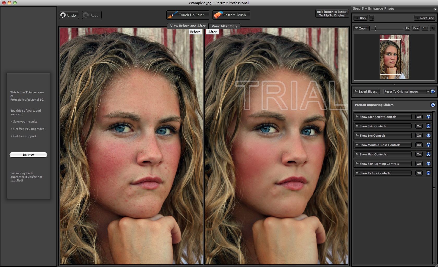 Portrait Professional 10 - Hautunreinheiten beseitigen und Farben ändern