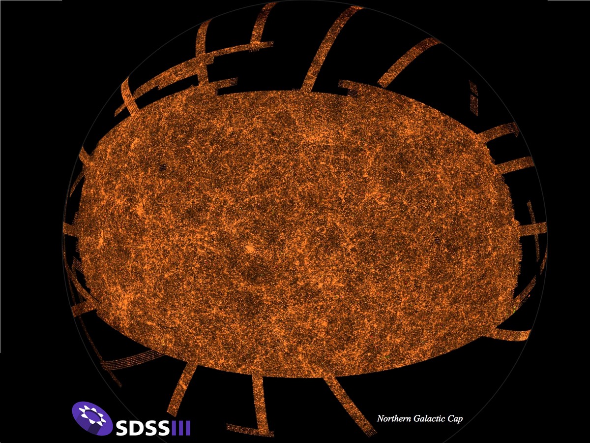 Die nördliche Hemisphäre der Galaxis (Foto: SDSS-III)