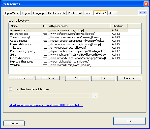 Writemonkey 2.0 - Internetrecherchefunktion