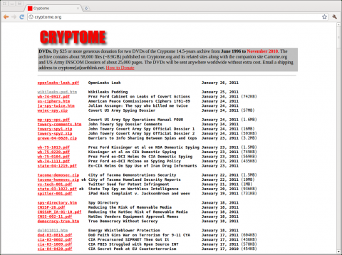 Openleaks bei Cryptome