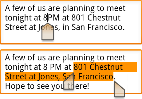 Cut-and-Paste mit einem Tippen