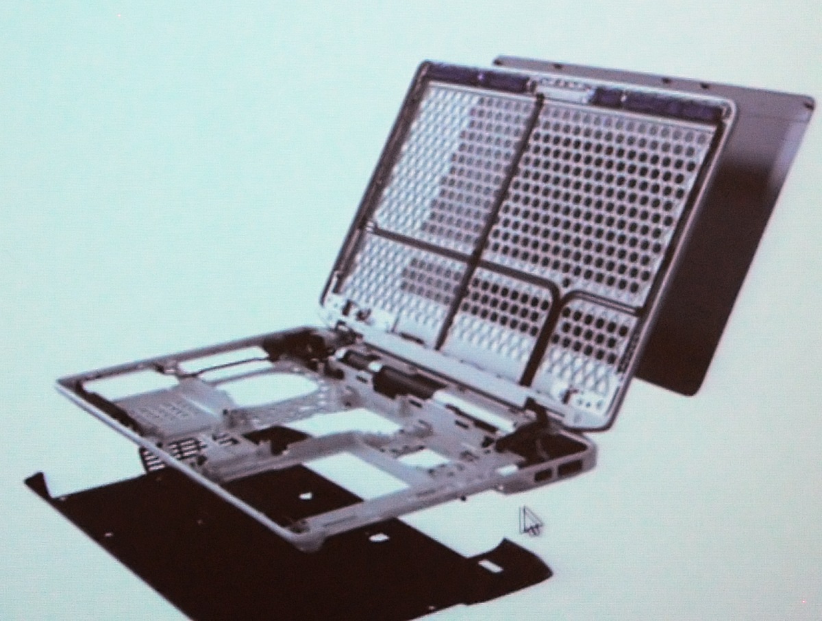 Ein Magnesiumrahmen schützt die Hardware.