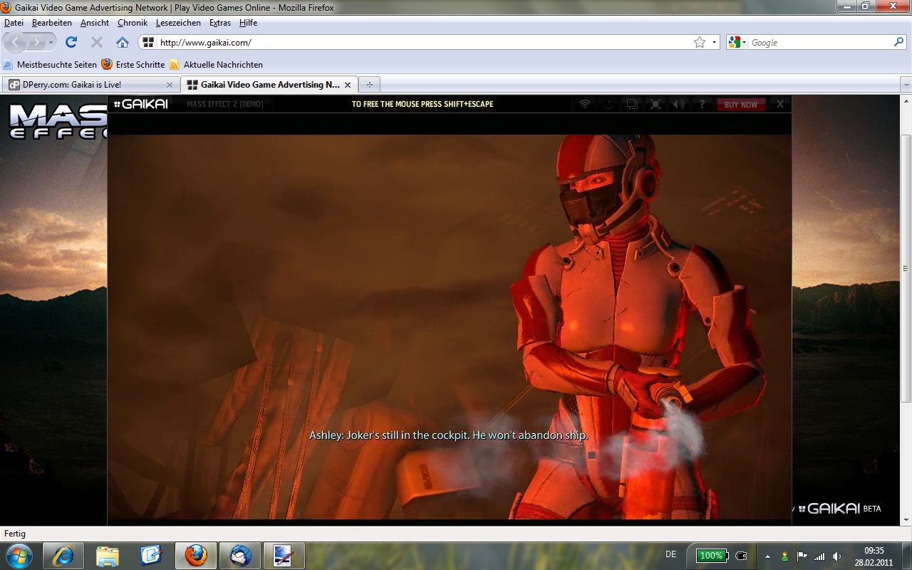 Mass Effect 2 über Gaikai