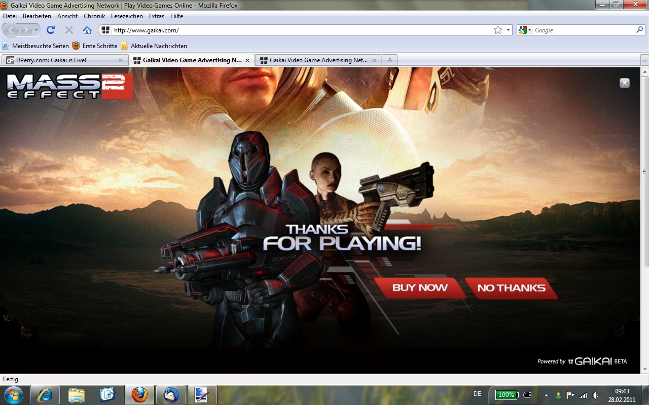 Mass Effect 2 über Gaikai