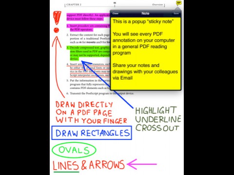 Goodreader - PDF-Kommentarfunktion