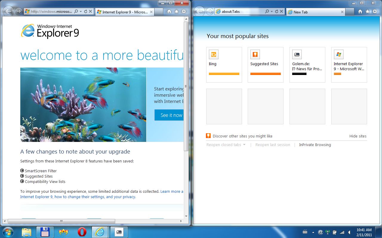 So lassen sich Fenster für Vergleiche leicht nebeneinander positionieren.