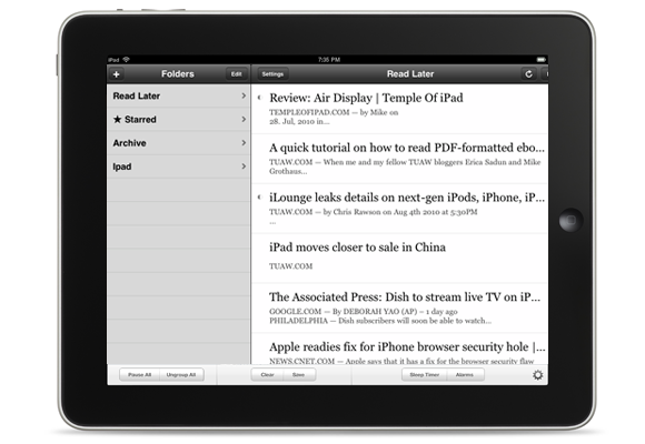 Readability für iOS basiert auf Instapaper