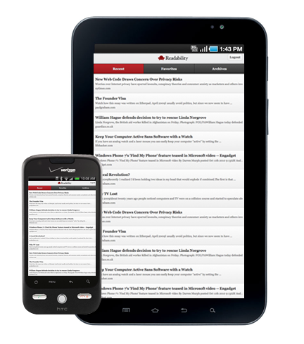 Readability für iOS basiert auf Instapaper