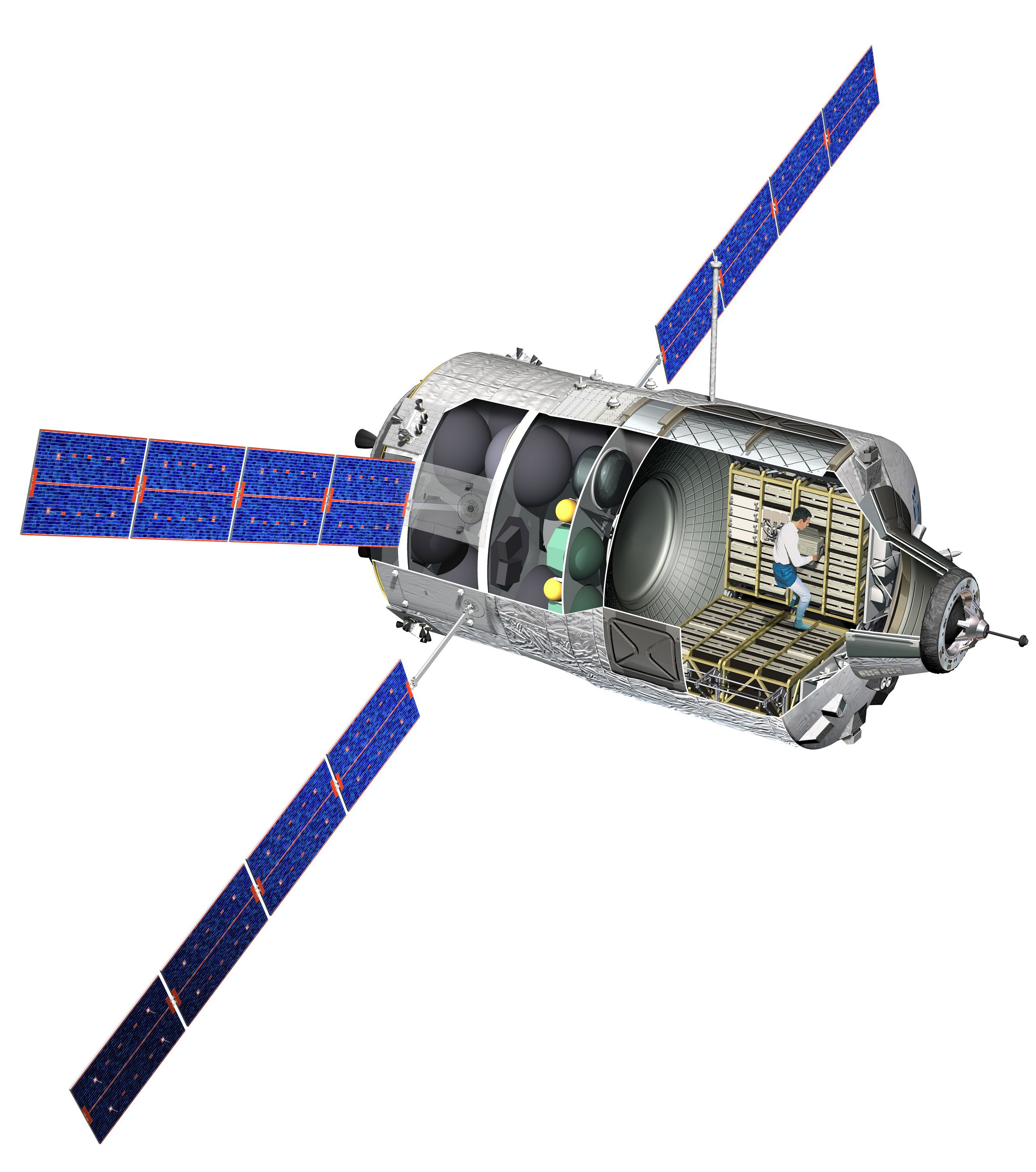 Schnittbild des Raumtransporters (Bild: D. Ducros/ Esa)