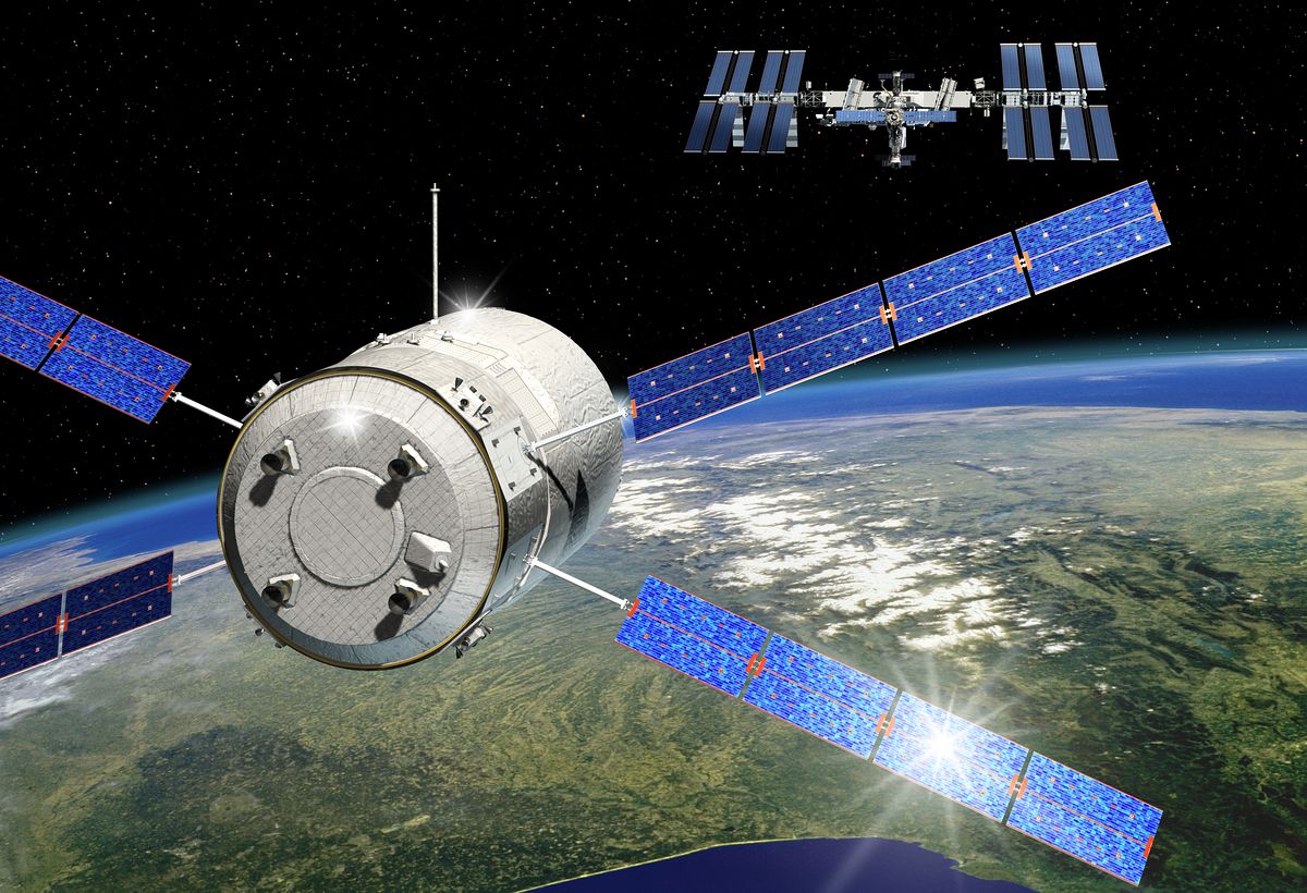 Johannes Kepler fliegt autonom zur ISS. (Bild: D. Ducros/ Esa)