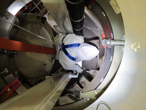 Zuvor war der Raumtransporter beladen worden. (Bild: D. Ducros/ Esa)