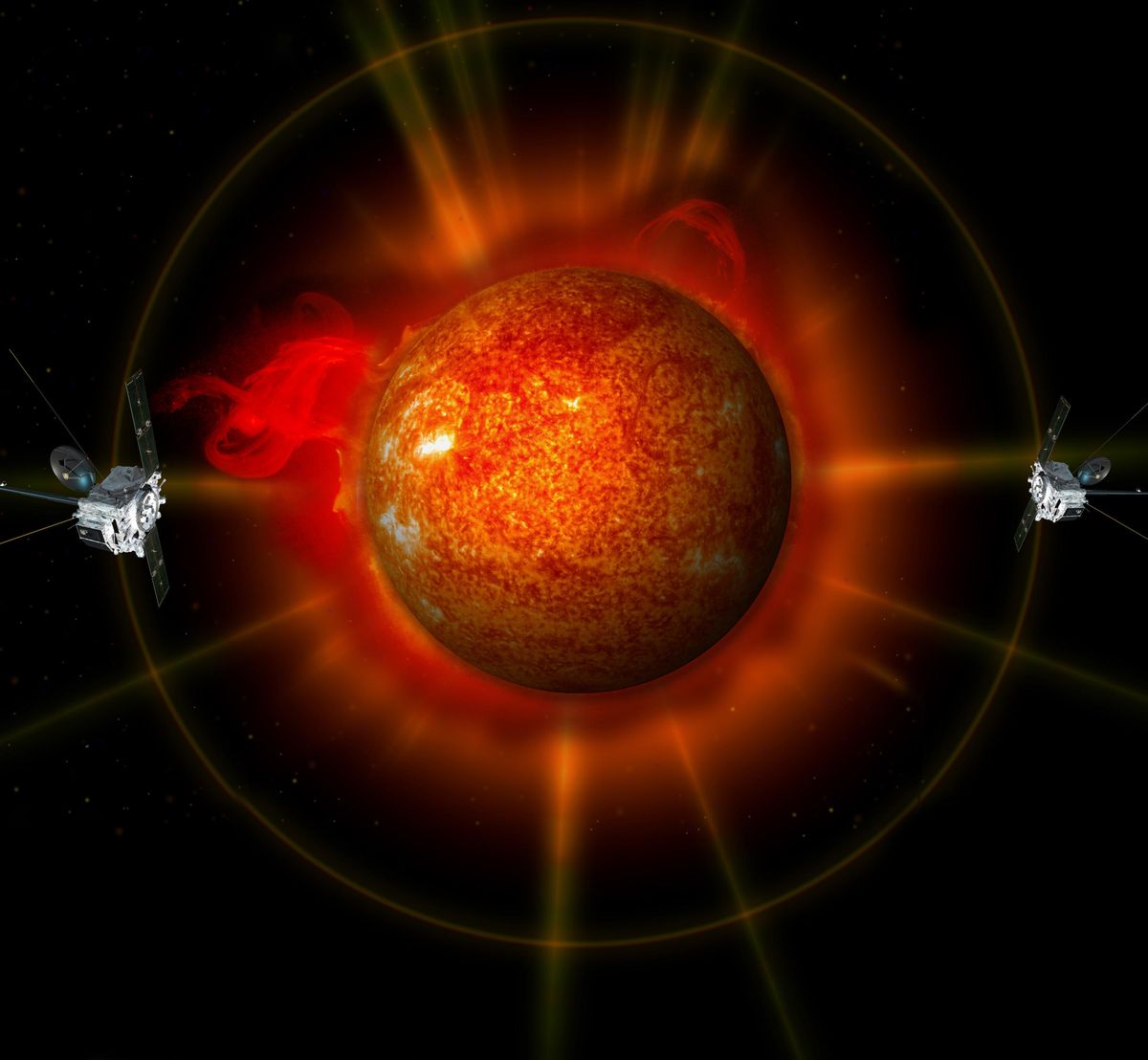 Position der beiden Sonden (Bild: Nasa)