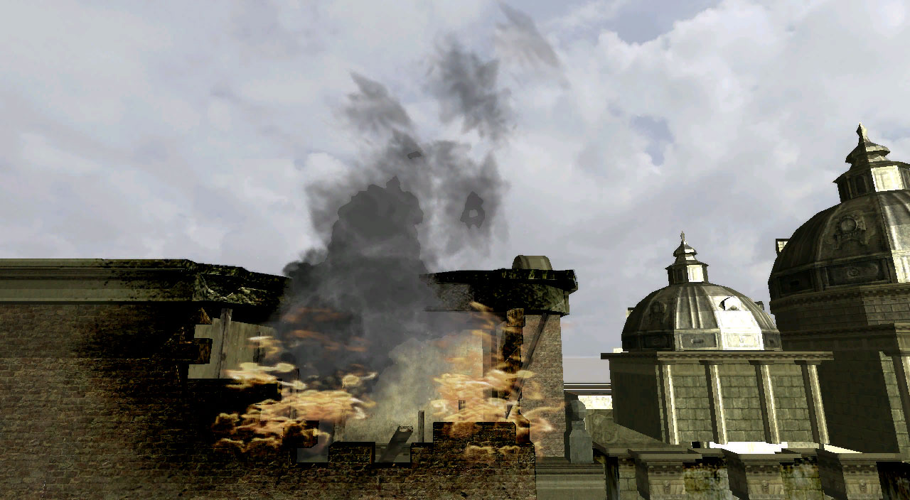 Szene aus Wolfenstein mit Raytracing-Grafik aus der Cloud (Bild: Intel)