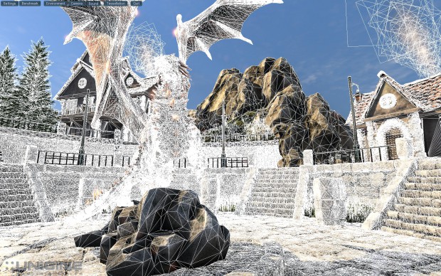 ... auch wenn das Drahtgitter zeigt, dass es viel mehr Polygone gibt.