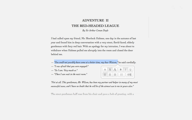 Byword mit Interface-Elementen