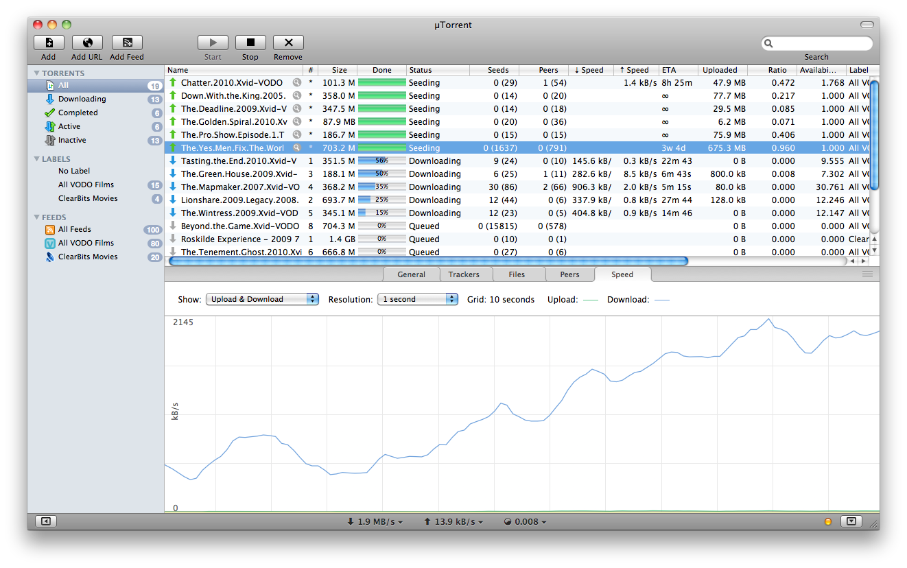 uTorrent-Beta für Mac OS X