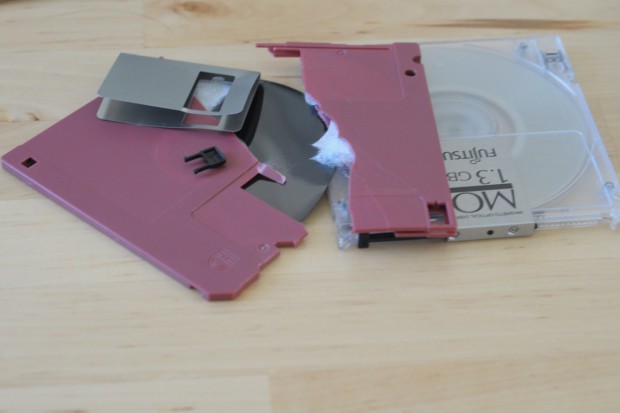 Eine Floppy nach mehreren Versuchen, Frontier auf das Notebook zu kopieren und zu installieren