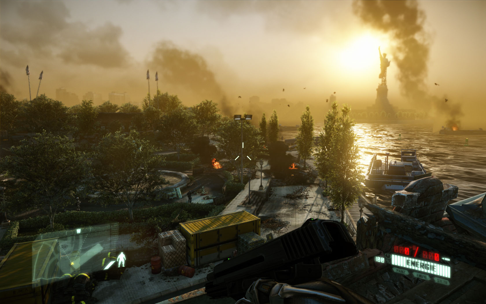 Die zerstörte Freiheitsstatue (extrem)