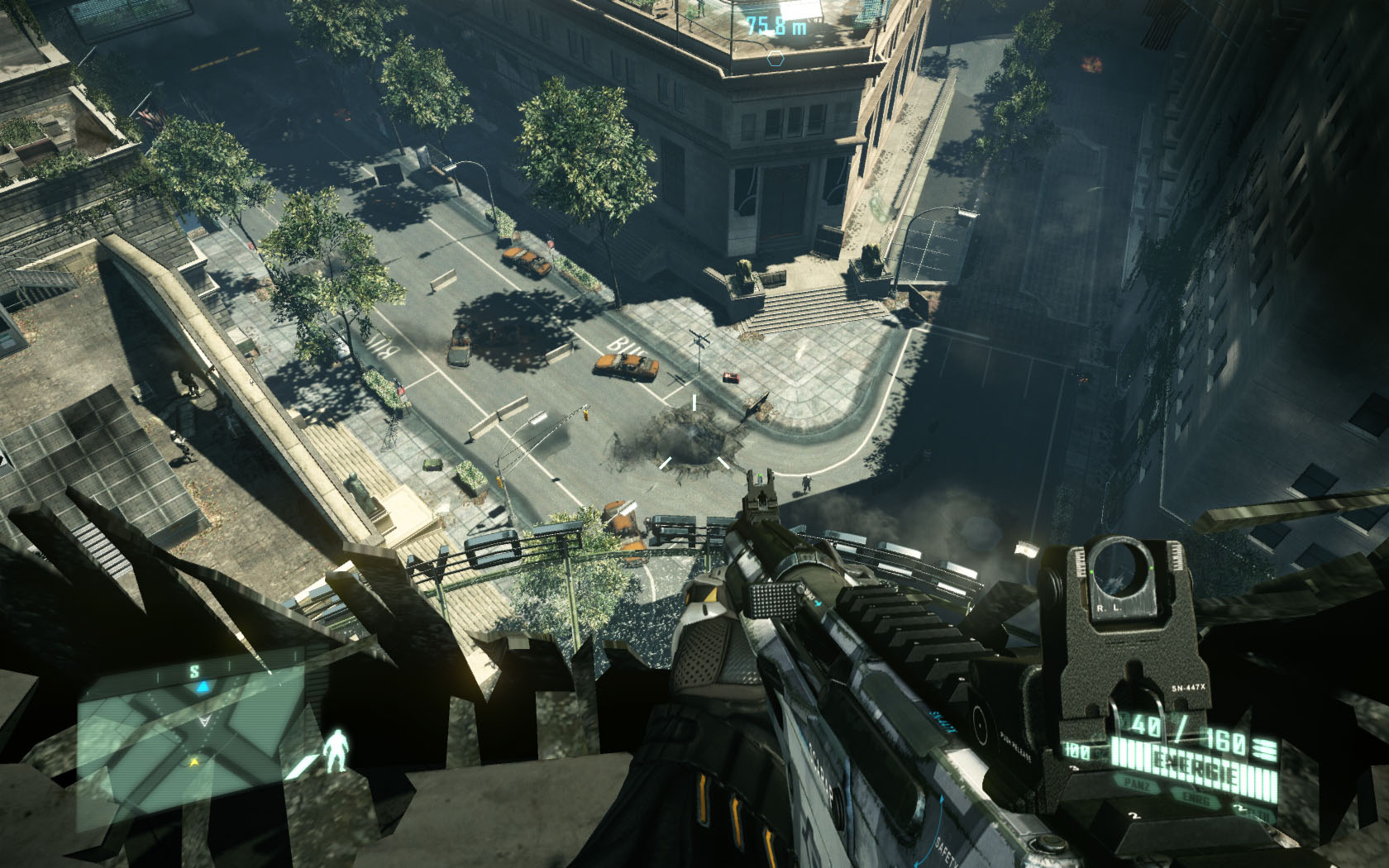 Der Blick von einem Hochhaus (sehr hoch)