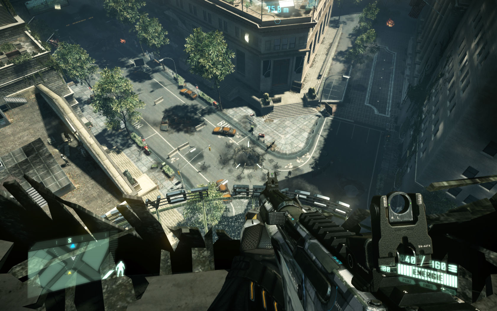 Der Blick von einem Hochhaus (extrem)