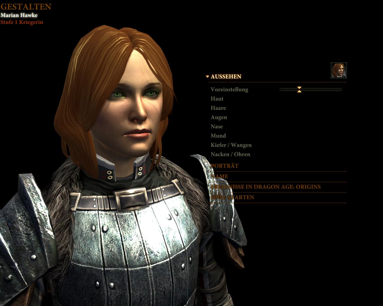 Frisur, Haut und andere Details lassen sich anpassen.